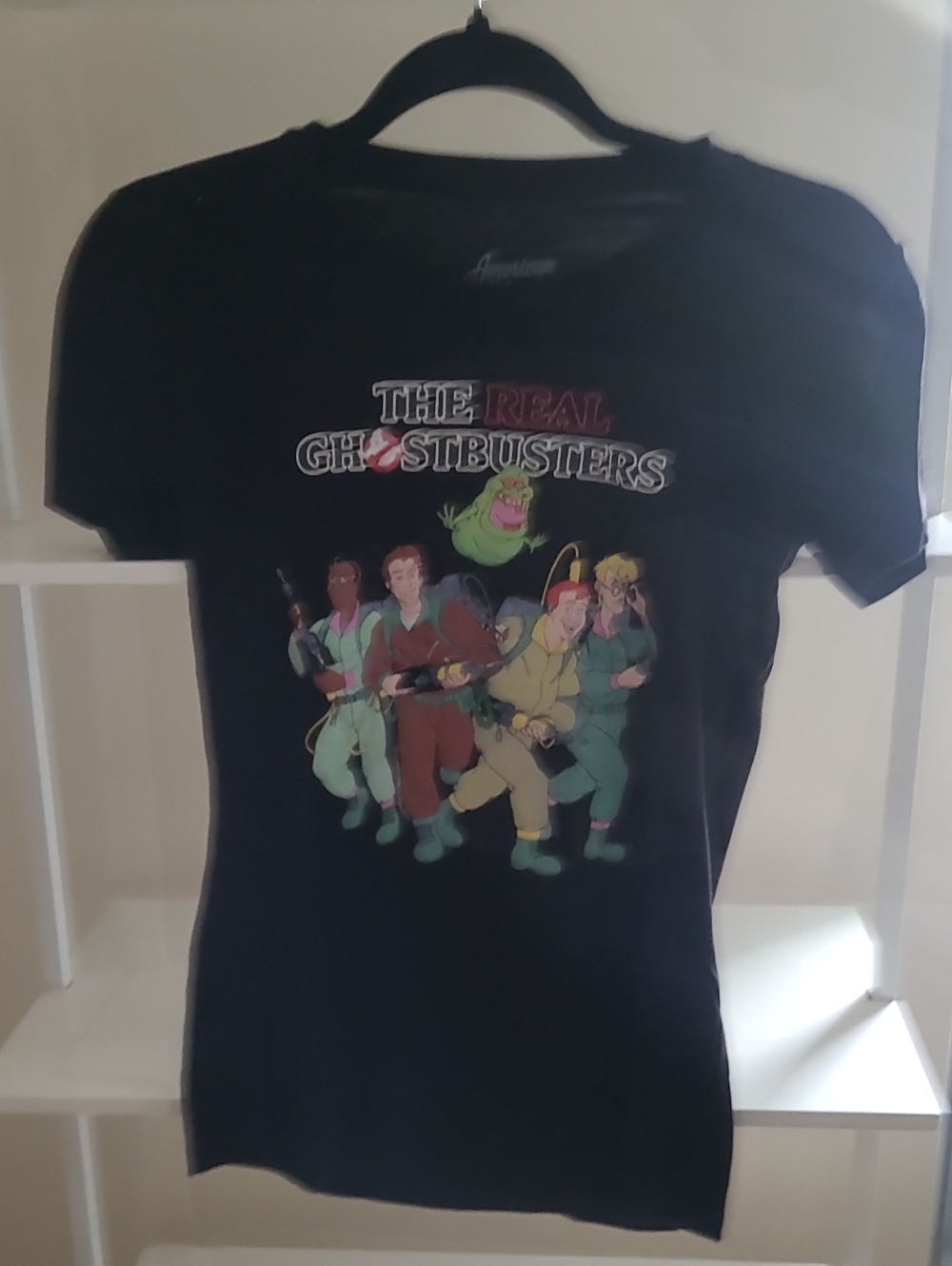 Black 'The Real Ghostbusters' Kids Graphic Tee